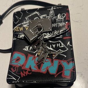 DKNY Urban Black and Red Messenger Bag